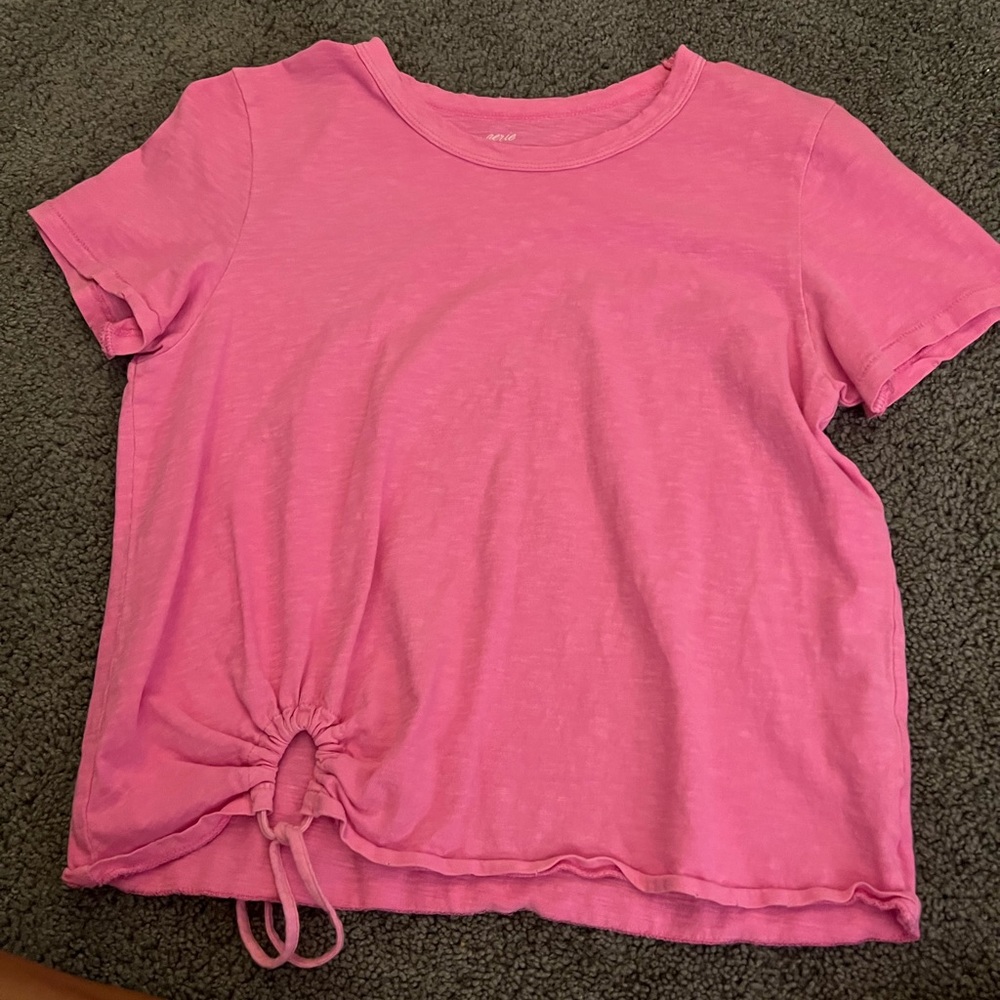 hot pink crop tee